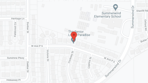Map of the neighborhood around Senior Living Paradise