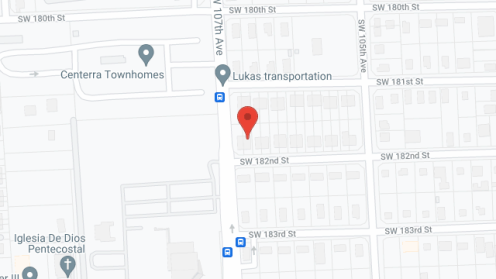 Map of the neighborhood around Los Tres Milagros