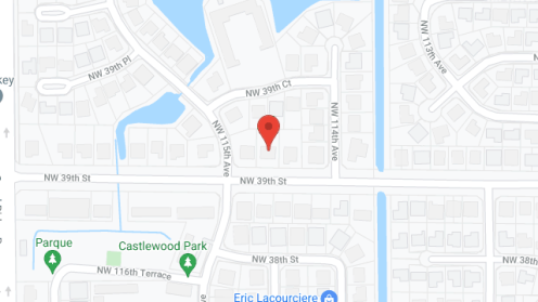 Map of the neighborhood around Prestige Manor of Coral Springs