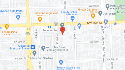 Map of the neighborhood around Miami Comfort Cove, INC