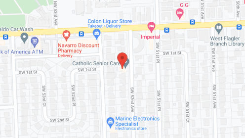 Map of the neighborhood around Catholic Senior Living