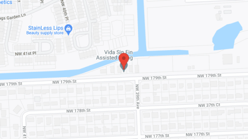 Map of the neighborhood around Vida Sin Fin ALF