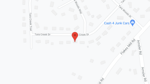 Map of the neighborhood around Komfort Corners