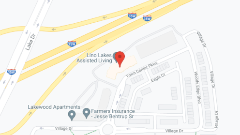 Map of the neighborhood around Lino Lakes Assisted Living