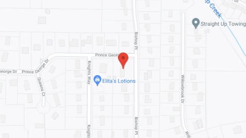 Map of the neighborhood around Dee's Host Home