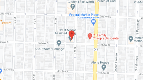 Map of the neighborhood around Crest Manor Assisted Living