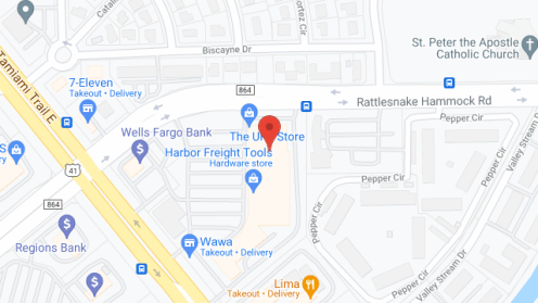 Map of the neighborhood around Hammack's Retirement Home