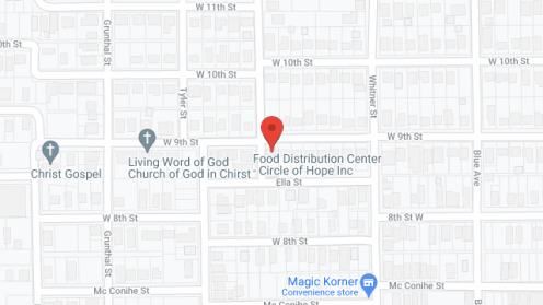 Map of the neighborhood around Circle of Hope