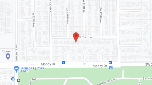Map of the neighborhood around Vicky's ALF