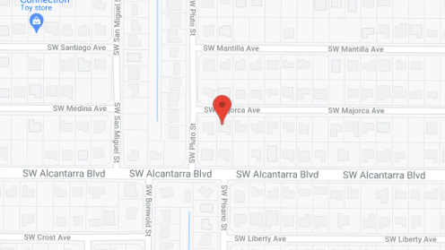 Map of the neighborhood around Baxter's AFH