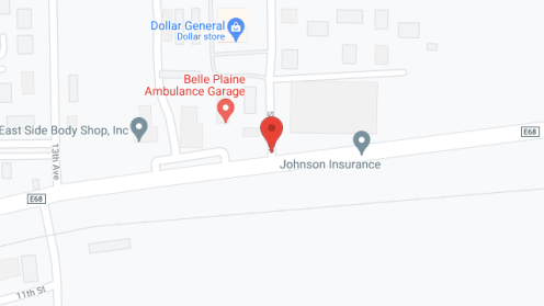 Map of the neighborhood around Belle Plain Village