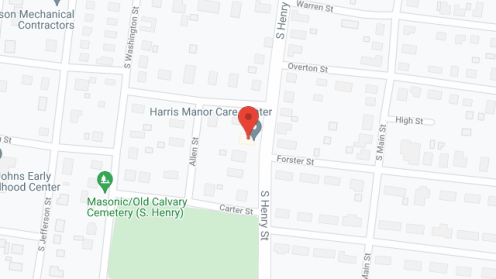 Map of the neighborhood around Harris Manor Care Center