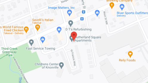 Map of the neighborhood around Sutherland Square