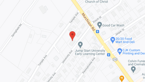 Map of the neighborhood around Jean's Rest Home