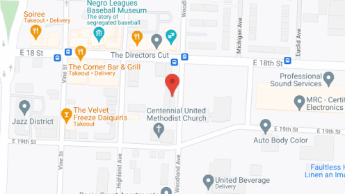 Map of the neighborhood around Centennial Villa