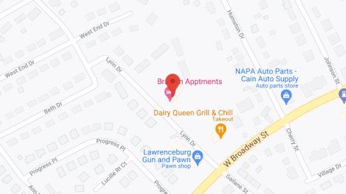 Map of the neighborhood around Brayton