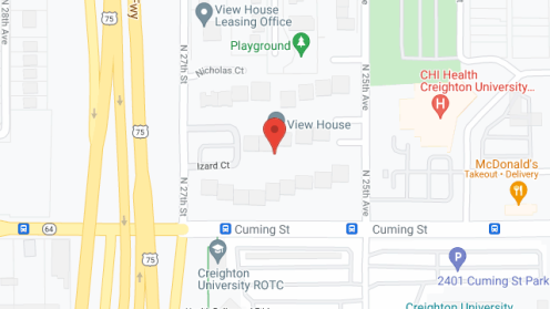 Map of the neighborhood around Kellom Gardens