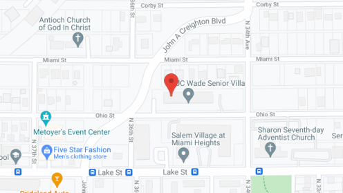 Map of the neighborhood around J.C. Wade Sr Villa