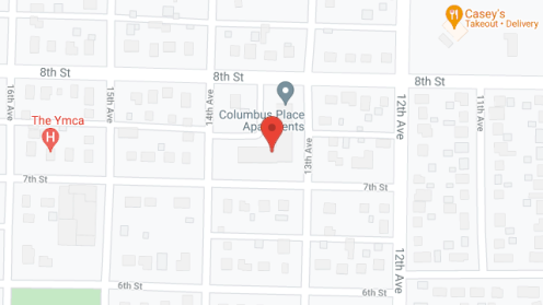 Map of the neighborhood around Columbus Place