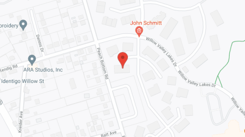 Map of the neighborhood around Meadow Ridge at Willow Valley