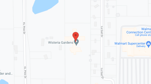 Map of the neighborhood around Wisteria Gardens