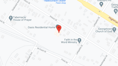 Map of the neighborhood around Oasis Residential Home