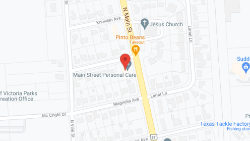 Map of the neighborhood around Main Street Personal Care LLC