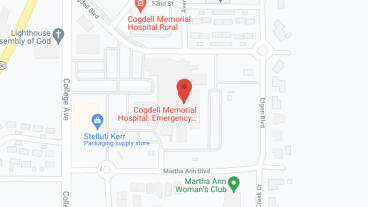 Cogdell Memorial Hospital in google map