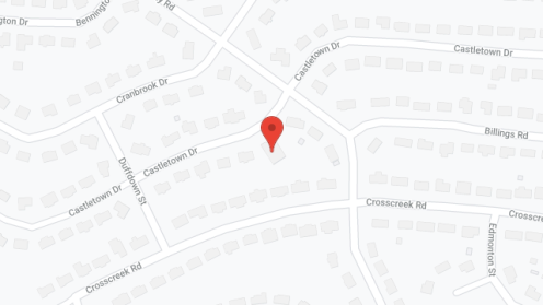Map of the neighborhood around Barbara Ray Hall