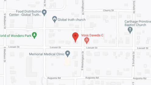 Map of the neighborhood around Heritage House/ Carthage