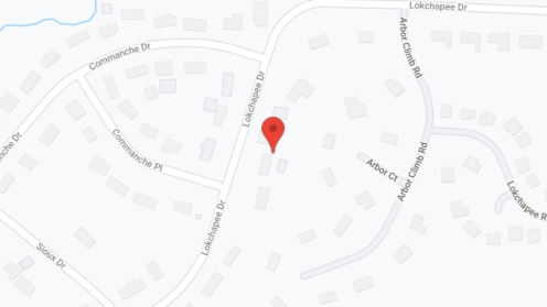 Map of the neighborhood around The Walker Home