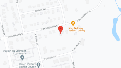 Map of the neighborhood around Montgomery House