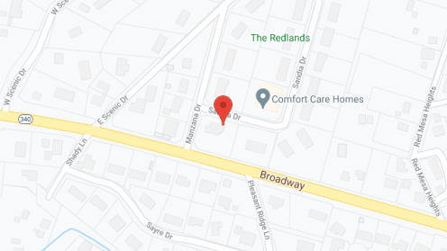 Map of the neighborhood around Comfort Care Too
