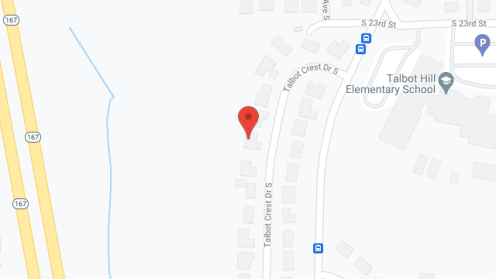 Map of the neighborhood around Talbot Hill