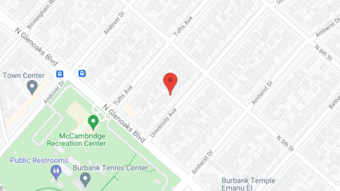 Map of the neighborhood around Burbank Hills Residential Care Facility