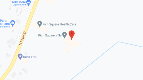 Map of the neighborhood around Rich Square Villa