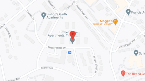 Map of the neighborhood around Timber Ridge and Ridge Residences