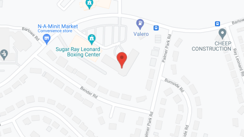 Map of the neighborhood around Victory House of Palmer Park