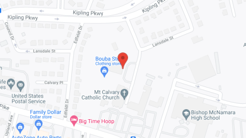 Map of the neighborhood around Cheval Court