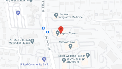 Map of the neighborhood around Capital Towers