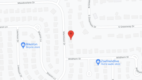 Map of the neighborhood around Marimoor Center