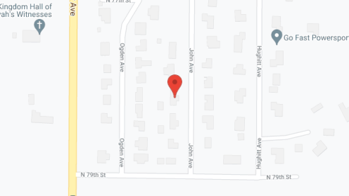 Map of the neighborhood around Harmony House