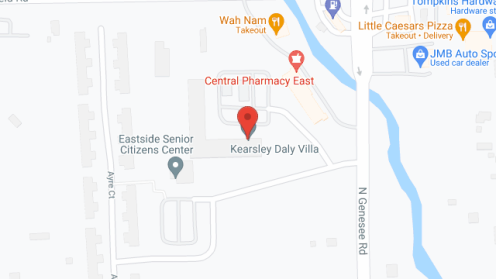 Map of the neighborhood around Kearsley Daly Villa