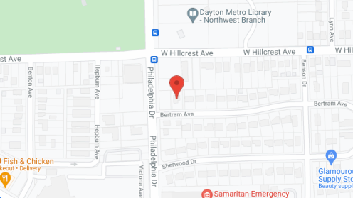 Map of the neighborhood around Austin Court