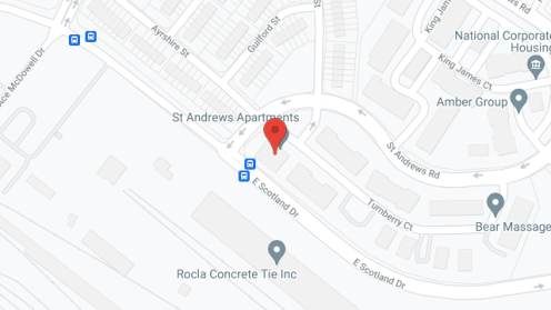 Map of the neighborhood around St. Andrew Apartments