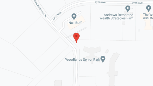 Map of the neighborhood around Woodslands Senior Park