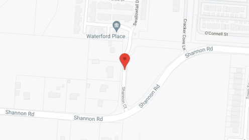 Map of the neighborhood around Waterford Place