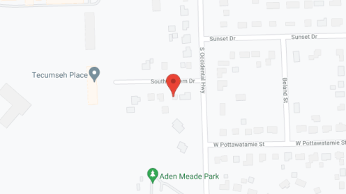 Map of the neighborhood around Tecumseh Place I