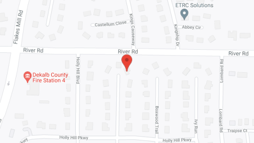 Map of the neighborhood around Ebenezer Family Home