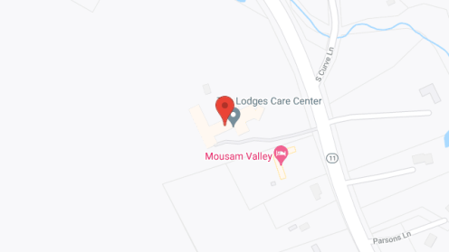 Map of the neighborhood around Lodges Care Center Inc.